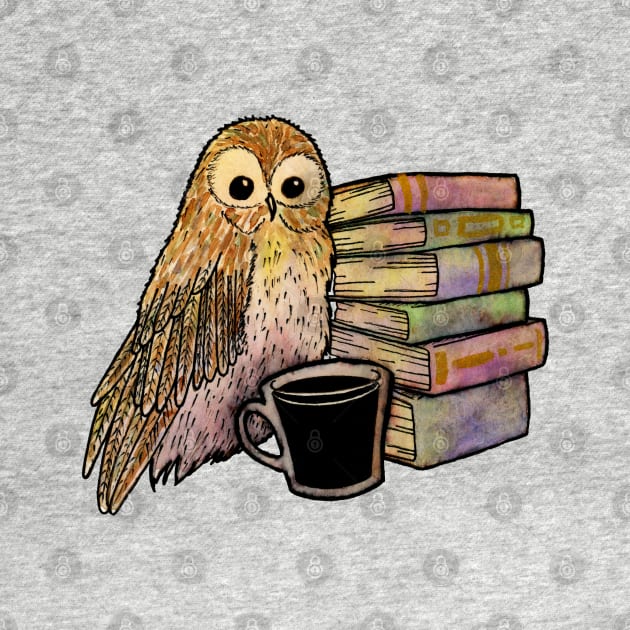 Coffee, books and owl by Coffee Shelf